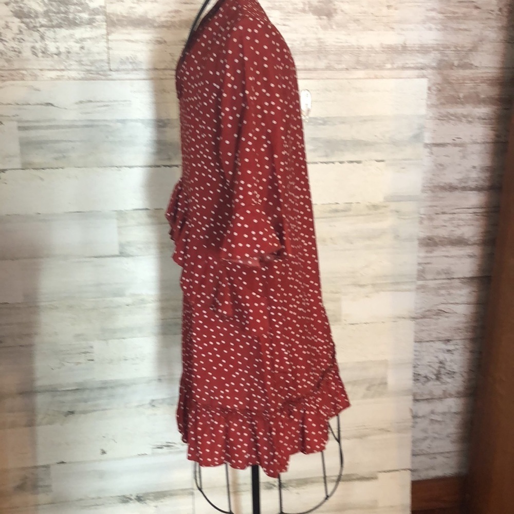 Red polkadot white Cocktail Dress Floral Sleeveless Dresses beach women dress​​​ - Picture 5 of 11